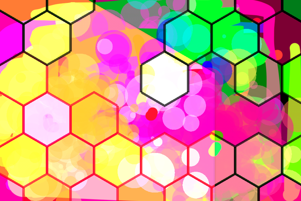 a screenful of colour laid down by small fingers
