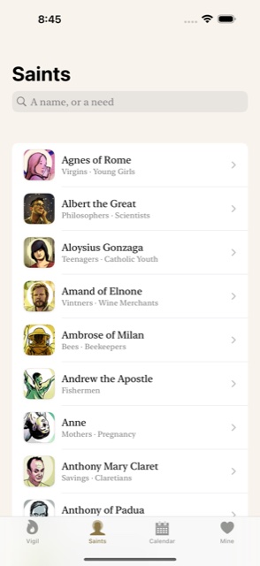 Saintify screenshot