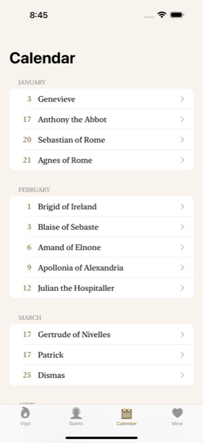 Saintify screenshot