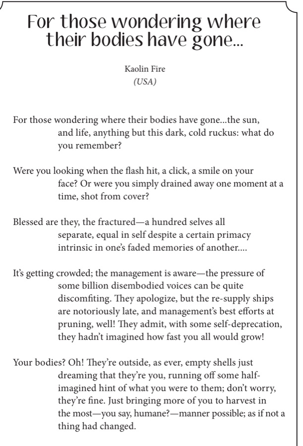 For those wondering where their bodies have gone… as printed in Jabberwocky, issue 17 (2012)