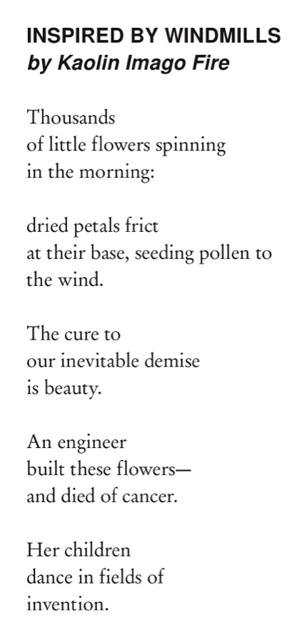 Inspired By Windmills as printed in Bull Spec, issue 1 (Spring 2010)